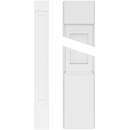 Flat Panel PVC Pilaster W/Standard Capital & Base, 5W X 72H X 2P